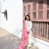 White Lotus Set (Kurti + Plazo + Dupatta)